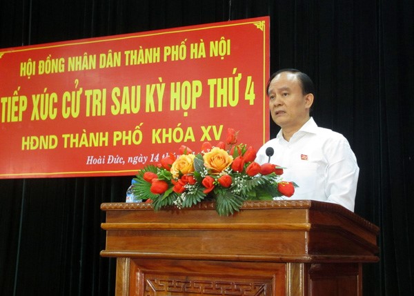 Phó Chủ tịch Thường trực HĐND TP Nguyễn Ngọc Tuấn tiếp xúc cử tri huyện Hoài Đức 